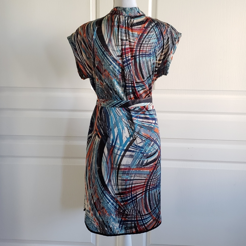 Viereck Mandarin Midi Dress w/ Tie Size L - Picture 3 of 8